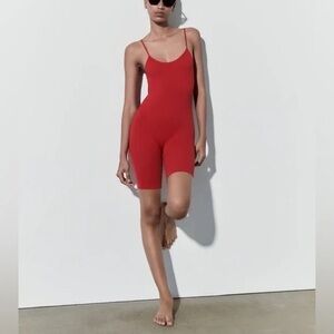 Zara ribbed one piece short